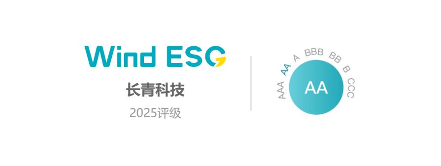 祝賀長青科技榮獲“上市公司W(wǎng)ind ESG AA”評級！